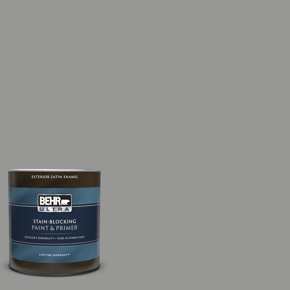 BEHR ULTRA 1 qt. PPU2419 Shark Fin Satin Enamel Exterior Paint
