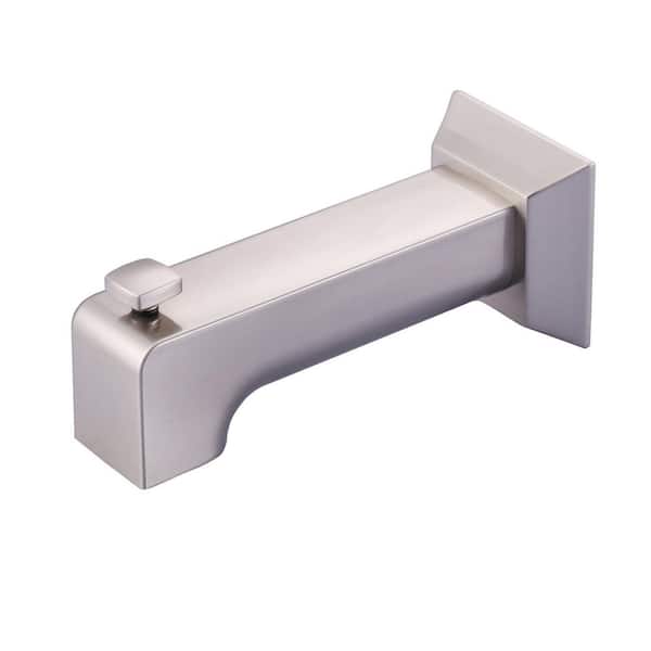Slip-Fit Metal Bathtub Faucet Spout Replacement with Diverter for 1/2 in. Copper Tube in Brushed Nickel