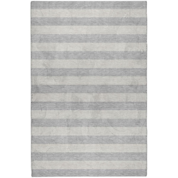 Dream Shag Premium Machine Washable Abstract ADS530 Pewter 10 ft. x 14 ft. Area Rug