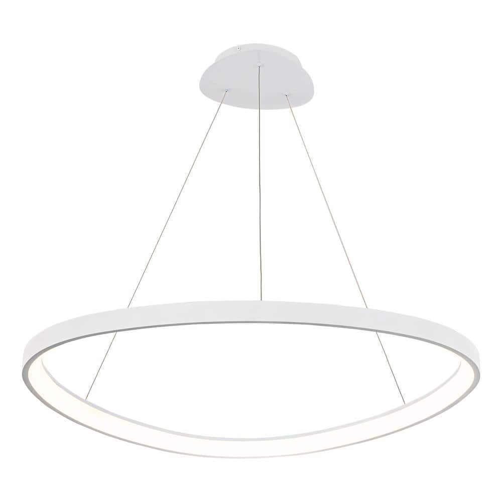 48-Watt 1-Light White Aluminum Dimmable Integrated LED Pendant Light price history on PriceWatchPro