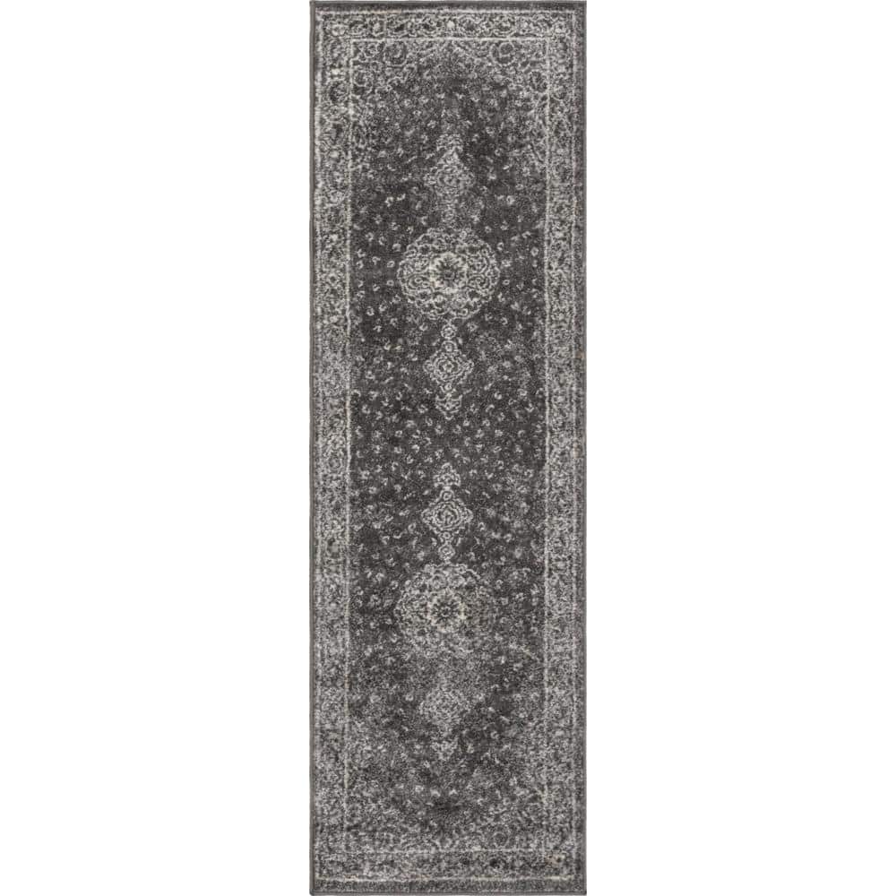 Bromley Collection Area Rug - Midnight (2 ft.  x 6 ft. 7 in. Runner Dark Gray/Gray) price history on PriceWatchPro