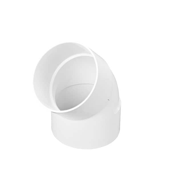 NDS PVC S&D 45° Elbow, 6 in. Hub X Hub
