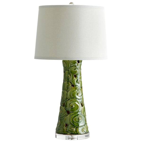 Filament Design Prospect 31.5 in. Emerald Glaze Incandescent Table Lamp