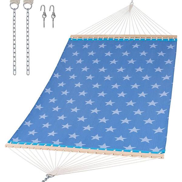 Unbranded 14 ft. Quick Dry Hammock Double Size with Spreader Bar, 2 Person HammockHammock (Sling-star)