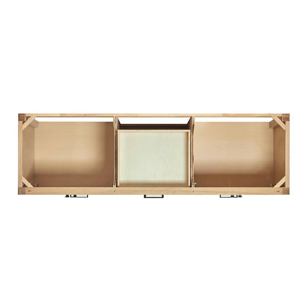 Cambridge 72" Double Sink Oak Vanity with Carrara Quartz Top