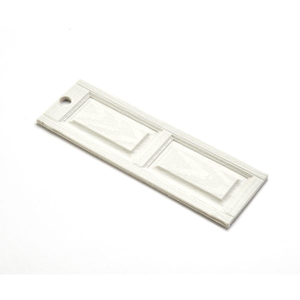 Ply Gem 2 in. x 5 in. Polypropylene Raised Panel White Shutter Sample