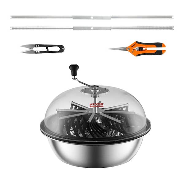 VEVOR Leaf Bowl Trimmer 24 in. Trimmer Bowl Manual Bud Trimmer with Stainless-Steel Blades Cutting Leaves Buds Flowers, Sliver
