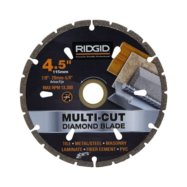 RIDGID 4.5 in. Diamond Multi-Cutting Blade