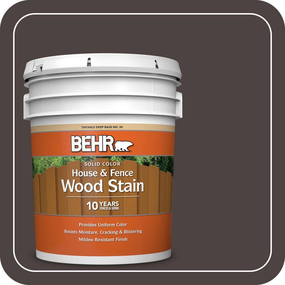 BEHR 5 gal. #PPU5-20 Sweet Molasses Solid Color House and Fence