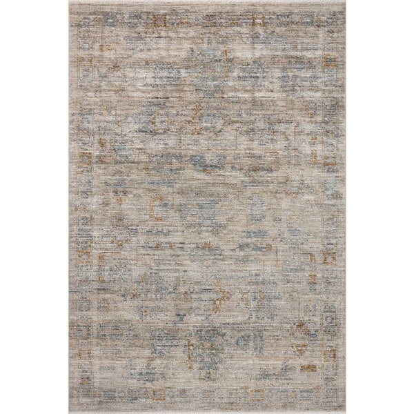 Jean Stoffer Katherine Pebble / Ocean 3 ft. 6 in. x 5 ft. 6 in. Traditional Accent Rug