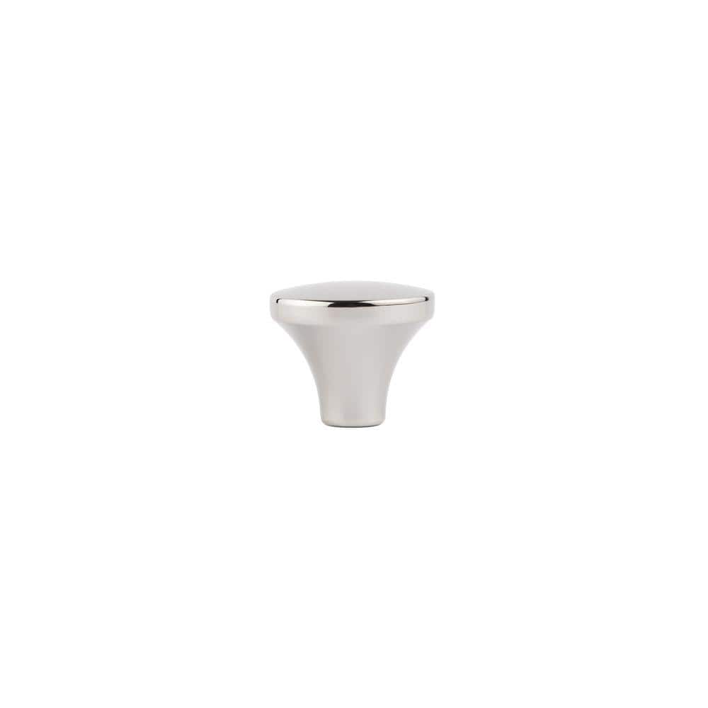 Selma Polished Nickel Round Cabinet Knob with Mounting Hardware