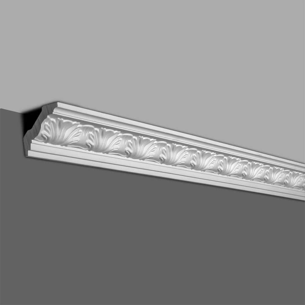 White Polyurethane Decorative Crown Moulding Sample