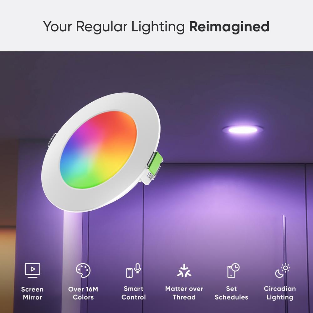 4" Ultra Slim White Smart LED Recessed Downlight