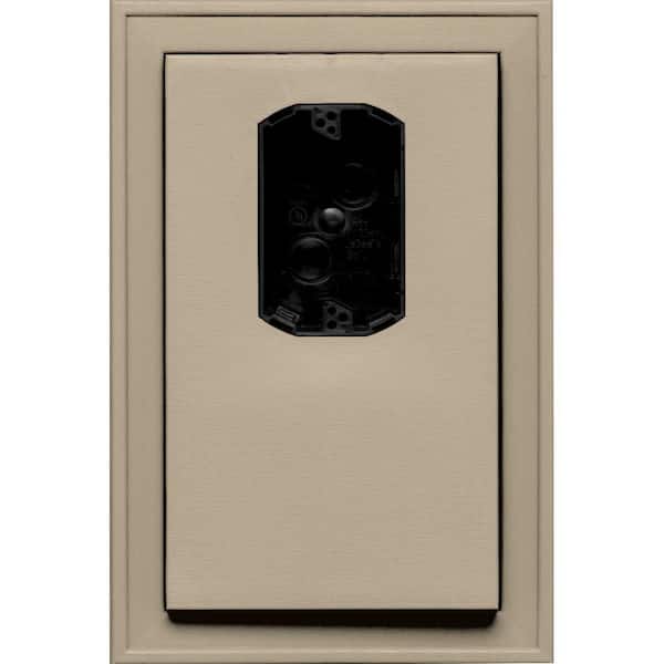 Builders Edge 8.125 in. x 12 in. #085 Clay Jumbo Electrical Mounting Block Offset