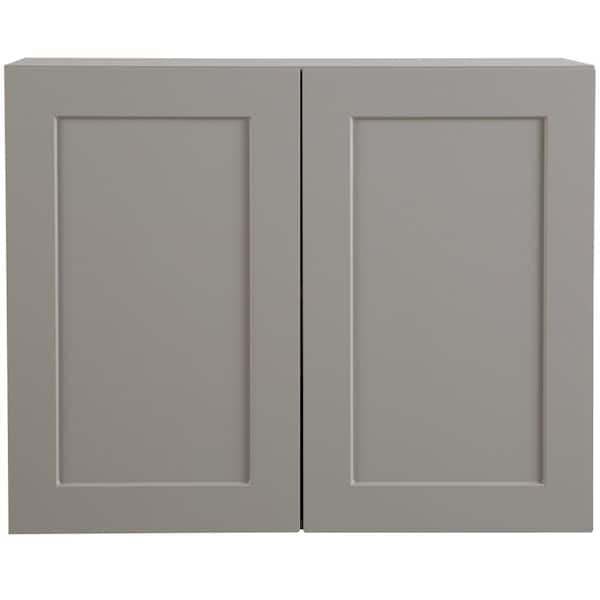 Hampton Bay Edson Shaker Assembled 30x24x155 In Wall Cabinet In Gray Cm3024g Kg The Home Depot 0658