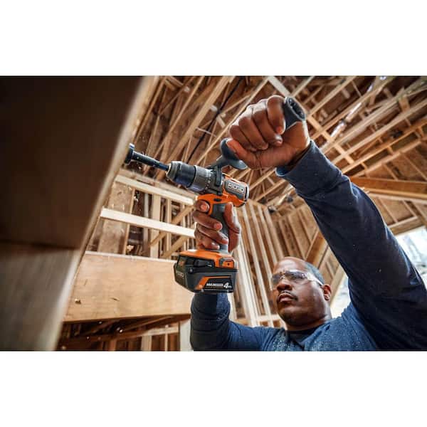 RIDGID 18V Brushless Cordless 1/2 in. Hammer Drill/Driver (Tool Only)  R86115B - The Home Depot
