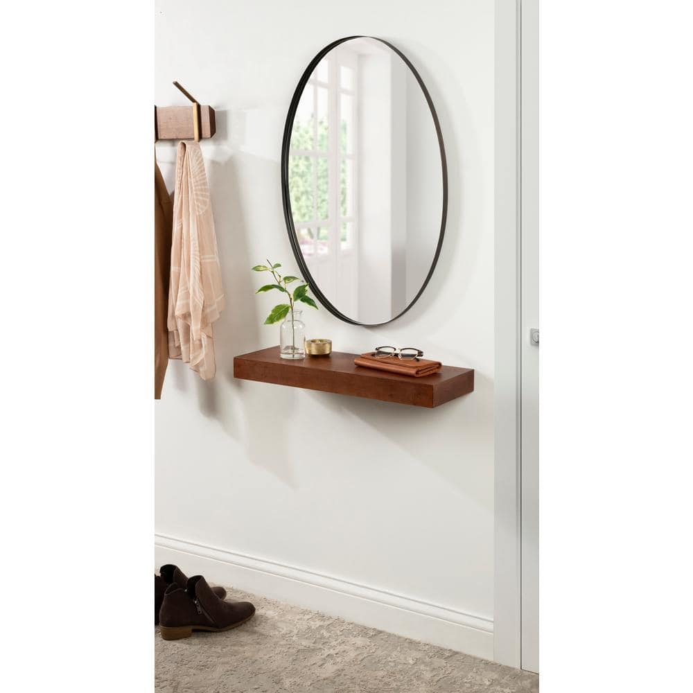 Elegant Oval Bronze-Gold Vanity Wall Mirror 24x34.7