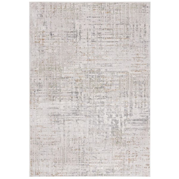 Prestige 8 ft. x 10 ft. Ivory/Gray Distressed Abstract Area Rug