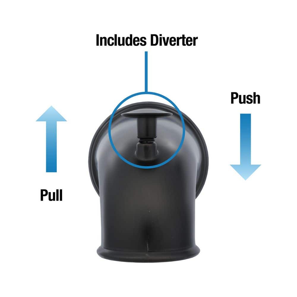 Universal Oil Rubbed Bronze Wall Mounted Tub Spout with Diverter