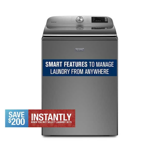 4.7 cu. ft. Smart Capable Metallic Slate Top Load Washing Machine with Extra Power and Deep Fill Option