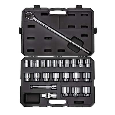 3/4 in. Drive 6-Point Socket and Ratchet Set 3/4 in. to 2 in. (25-Piece)