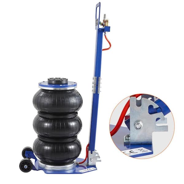 Air Jack, 3 Ton/6600 lbs. Triple Bag Air Jack, Airbag Jack with 6-Steel Pipes, Lift up to 17.7 in. (Blue)