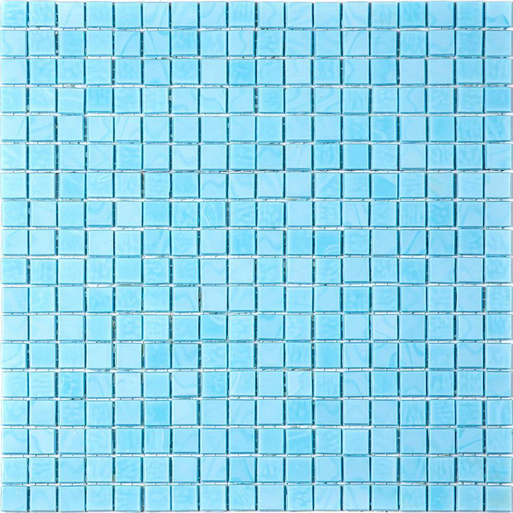 Sky Blue Glass Mosaic Wall and Floor Tile