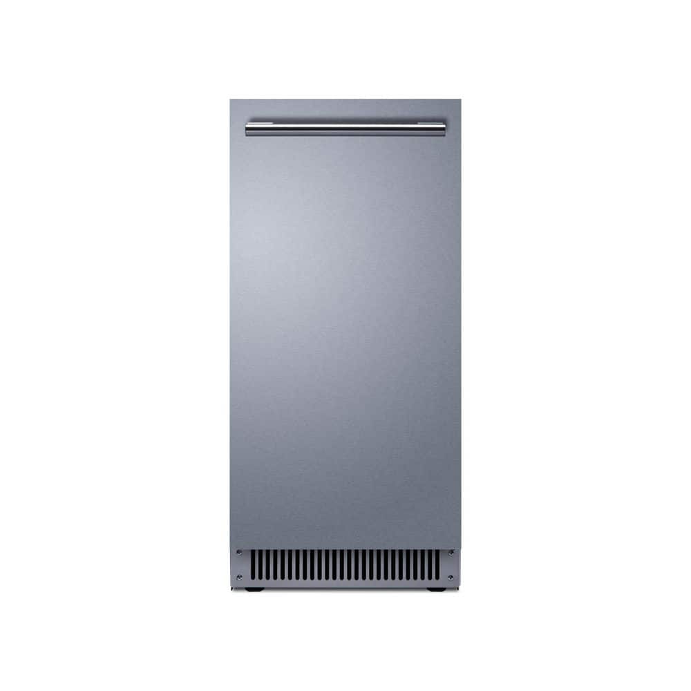 Summit Appliance 15 in. 68 lb. Built-In Drain Icemaker in