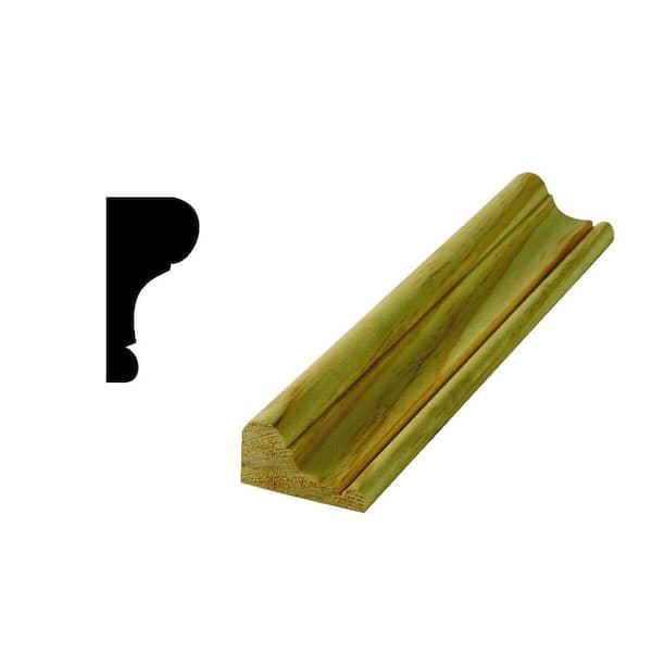 Woodgrain Millwork WG CR99 1-1/8 in. x 2-1/4 in. Pressure Treated Pine Chair Rail Moulding