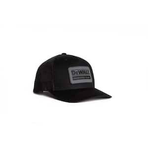 Wallace Unisex Cotton/Polyester Trucker Black with Grey Logo Baseball Cap