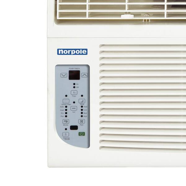 Norpole 8 000 Btu 115 Volt Window Air Conditioner With Remote Control In White Nprac8kewmz1 The Home Depot