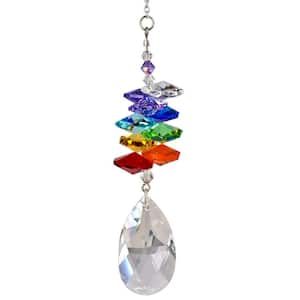 Woodstock Rainbow Makers Collection, Crystal Rainbow Cascade, 3.5 in. Almond Crystal Suncatcher CCAL
