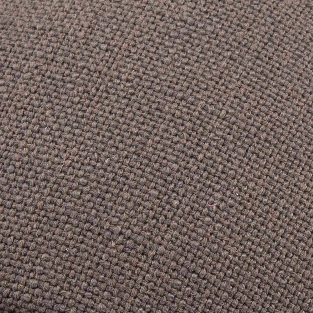 Amelia Gray Tufted Round Storage Ottoman with Oak Legs
