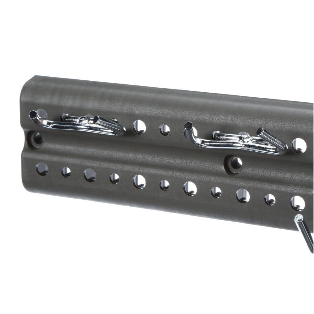 Gray Resin Peg Strip Kit with 10 Metal Hooks