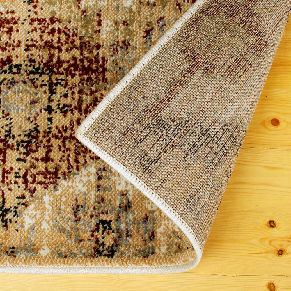 Arabella Gold and Beige Diamond Pattern Area Rug, 8' x 10'