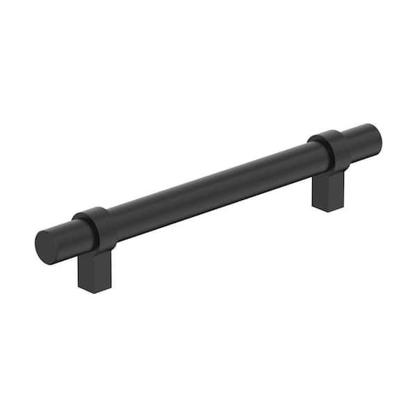 Amerock Central 5-1/16 in. Modern Matte Black Bar Cabinet Pull