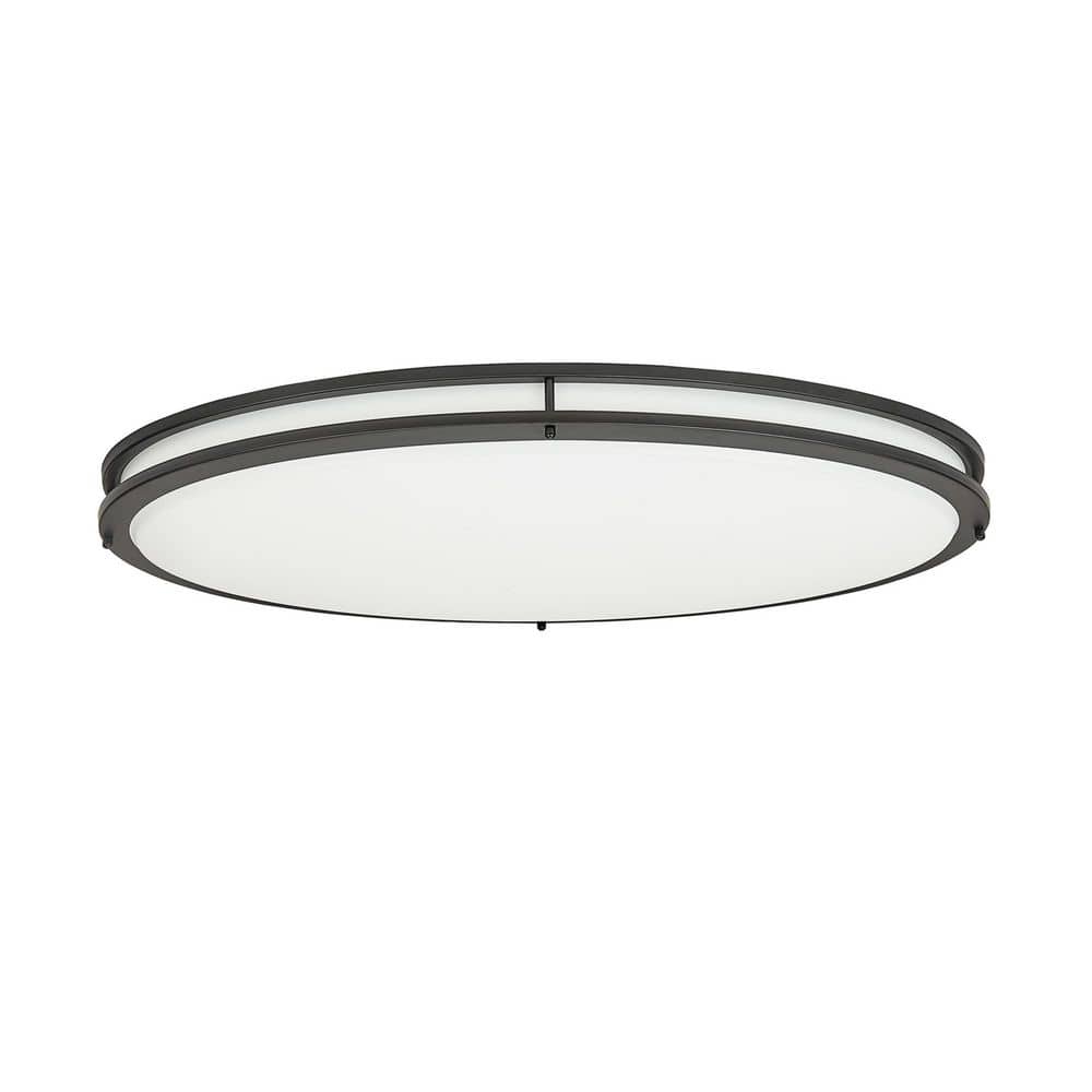 32.25 in. 1-Light Black LED Flush Mount