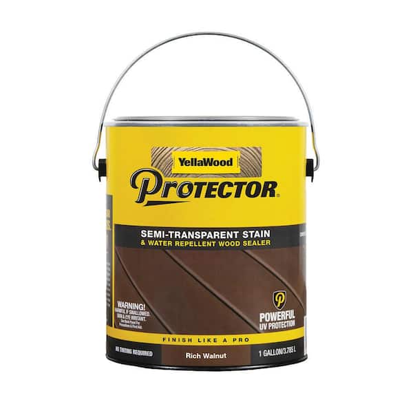 YellaWood Protector 1 gal. Rich Walnut Semi-Transparent Exterior Deck Stain and Sealer
