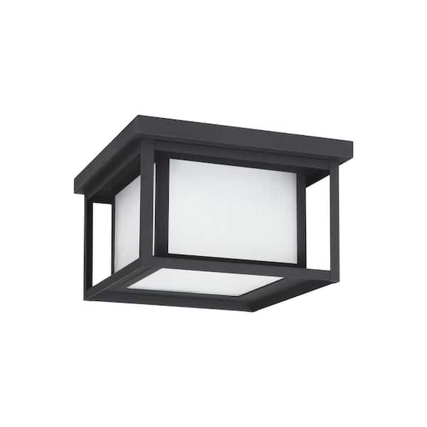 Generation Lighting Hunnington Black Integrated LED Outdoor Flush Mount