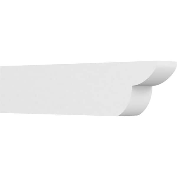 Ekena Millwork 6 in. x 10 in. x 42 in. Standard Crestline Architectural Grade PVC Rafter Tail Brace