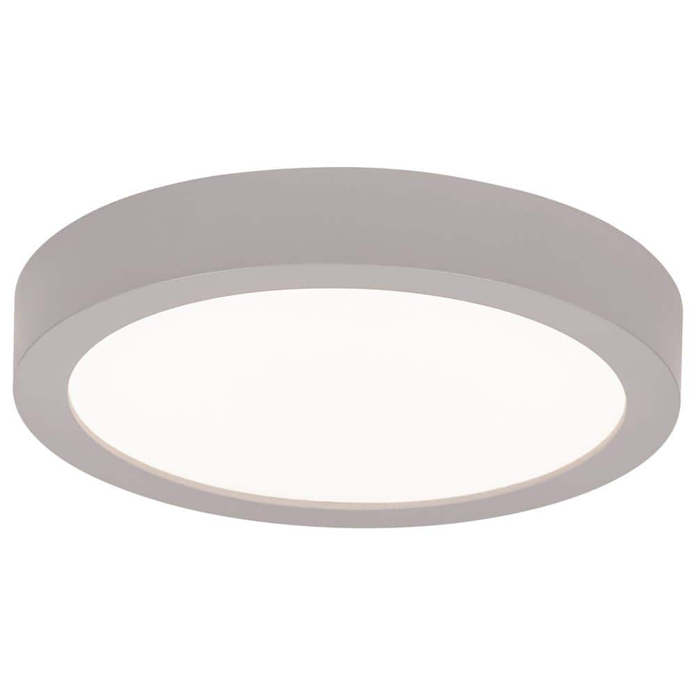 Ulko Exterior 14-Watt Silver Integrated LED Outdoor Flush Mount
