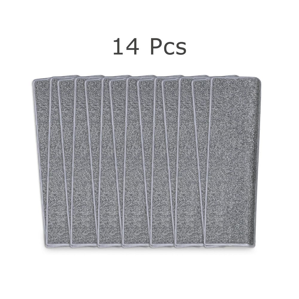 Light Gray Bullnose Carpet Stair Treads Set of 14