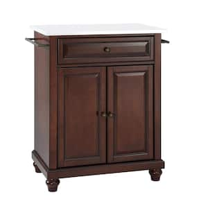 Cambridge Mahogany Portable Kitchen Cart/Island with Granite Top