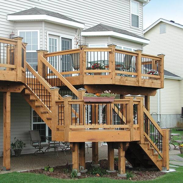 Pressure Treated 2-Step Stringer For Outdoor Stairs - 7 Inch Rise