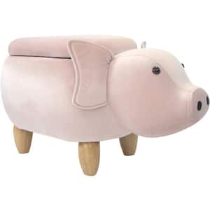 Pink Pig Animal Shape Storage Ottoman