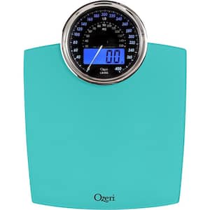 Rev 400 lbs. Digital Bathroom Scale with Electro-Mechanical Weight Dial and 50 g Sensor Technology