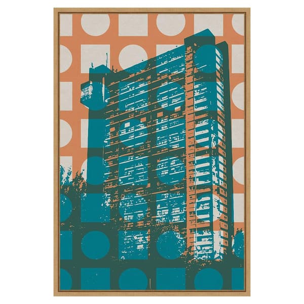 Amanti Art Architecture II by Gary William 1-Piece Floater Frame Canvas Giclee Architecture Art Print 33 in. x 23 in.