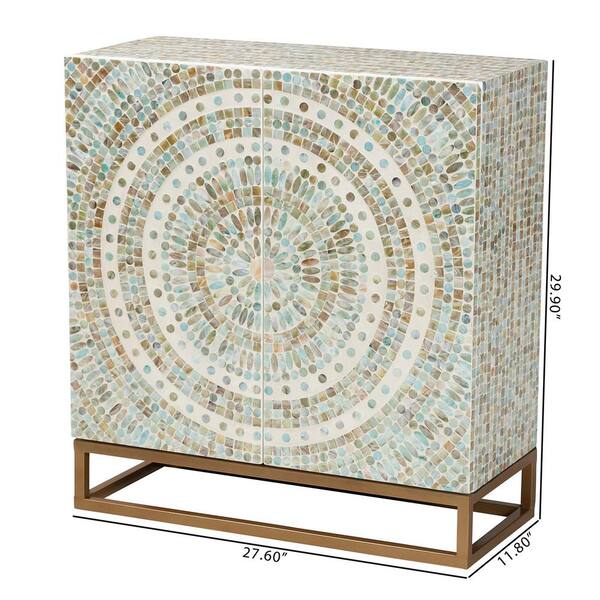 Baxton Studio Quintus Mosaic Multicolor Mother of Pearl
