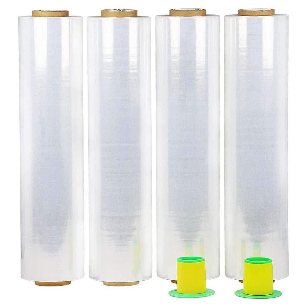 Industrial Clear Stretch Wrap Film 18 x 1200 ft. 72-Gauge with Plastic Handle Durable Self-Adhering for Packing 4-Pack price history on PriceWatchPro
