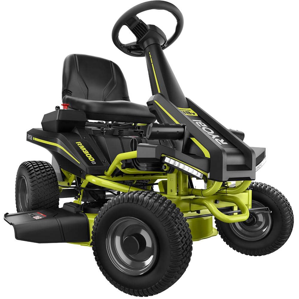 Ryobi 30 In 50 Ah Battery Electric Rear Engine Riding Mower Ry48130 The Home Depot